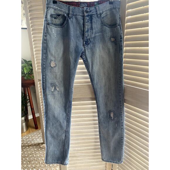 Vintage Rip Curl Mens distressed button fly flannel insert - Picture 1 of 7